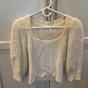 Free People Soft Cream Scoop Neck Sweater